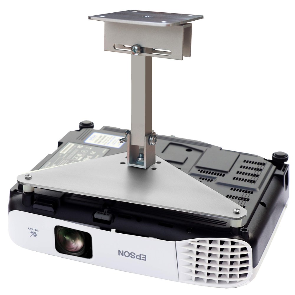 PCMD, LLC. Projector Ceiling Mount Compatible with Epson EB-S29 EB-S300 EB-S31 EB-U04 EB-U130 EB-U32 with Lateral Shift Coupling (10-Inch Extension)