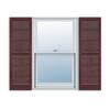 Exterior Solutions Standard Louver Exterior Vinyl Shutter, Burgundy (Pair), 15 Inch x 47 Inch view 1