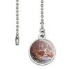 GRAPHICS & MORE Deer Behind Cabin at Woodpile Ceiling Fan and Light Pull Chain view 2