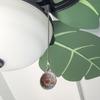GRAPHICS & MORE Deer Behind Cabin at Woodpile Ceiling Fan and Light Pull Chain view 3