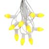 Novelty Lights C7 Yellow Ceramic Christmas Lights, Outdoor String Lights view 1