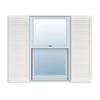 Exterior Solutions Standard Louver Exterior Vinyl Shutter, White (Pair), 15 Inch x 43 Inch view 1