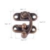 dophee 2Pcs Antique Red Bronze Right Hook Hasp Latch with Screw, 1.14"x1.3" view 3
