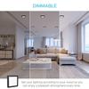 LUXRITE 4 Inch Square LED Flush Mount Ceiling Light, 10W, Black Finish, 5000K (Bright White), 600 Lumens, Dimmable, Surface Mount LED Ceiling Light, Wet Rated, Energy Star - Kitchen and Bathroom view 4
