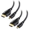 Cable Matters 2-Pack, High-Speed 4K@60Hz Micro HDMI to HDMI Cable - 6ft, Ideal for Tablet, Notebook, Camera, Raspberry Pi 4 and Raspberry Pi 5 view 1