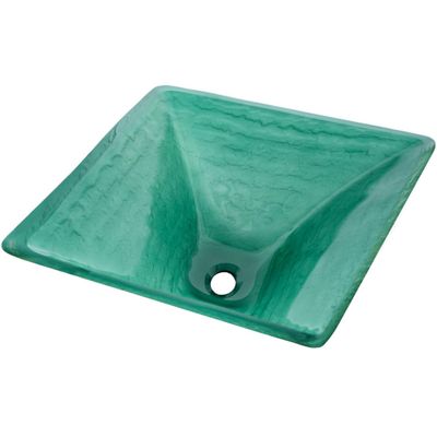 Novatto TIS-286G SAUNA Glass Vessel Bathroom Sink,Green