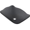Novatto TIS-317G RETTANGOLARE Glass Vessel Bathroom Sink, Clear Black view 1