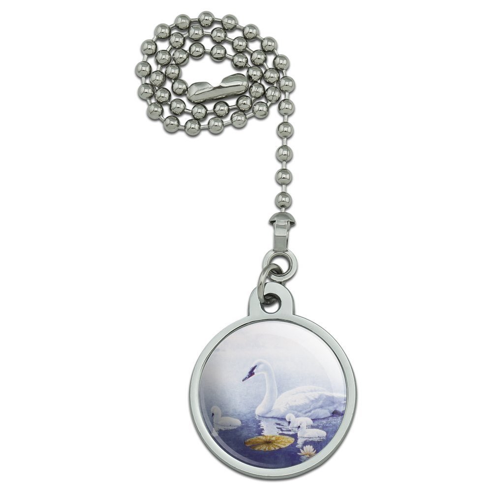 GRAPHICS & MORE Swan Family on The Lake Ceiling Fan and Light Pull Chain