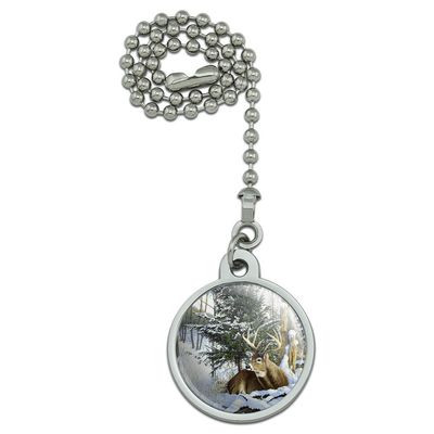 GRAPHICS & MORE Deer in The Snow Ceiling Fan and Light Pull Chain