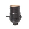B&P Lamp Brass Socket, Antique Bronze Finish, Push-Thru, On/Off Function, No Uno Thread Shell view 1