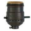 B&P Lamp Brass Socket, Antique Bronze Finish, Push-Thru, On/Off Function, No Uno Thread Shell view 3