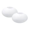 Large White Paper Lanterns Oval Paper Lamp Shade, 2Pcs, 16inch view 1