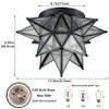 DAYCENT Moravian Star Light Flush Mount with Seeded Glass Shade view 4