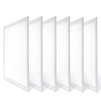 2x2FT Flush Mount LED Flat Panel Light 40W 4800LM 0-10V Dimmable 5000K Natural White, 280W Equiv. Ultra Slim LED Ceiling Troffer Light Fixture, Nationwide Rebate Program Eligible Lighting Facts 6 Pack