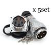 WF28 5pin Industrial High Voltage Power Connector, Aviation Bulkhead Auto Connector Plug Socket 25A 500V Adapter(5PIN, 5SET) view 3