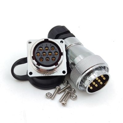 WF28 10 pin Industrial Electrical Power Cable Connector, 10 pins Waterproof Connector IP67, Welded Male Female Aviation Bulkhead Waterproof Connector(10PIN, 3SET)