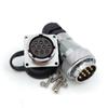 WF28 10 pin Industrial Electrical Power Cable Connector, 10 pins Waterproof Connector IP67, Welded Male Female Aviation Bulkhead Waterproof Connector(10PIN, 3SET) view 1