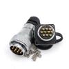 WF28 10 pin Industrial Electrical Power Cable Connector, 10 pins Waterproof Connector IP67, Welded Male Female Aviation Bulkhead Waterproof Connector(10PIN, 3SET) view 4