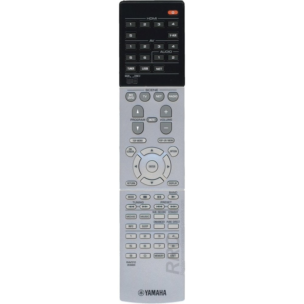 OEM Yamaha Remote Control: RX-A470, RX-A470, RX-A470BL, RX-A470BL, RX-V677, RXV677