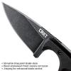 CRKT Compact Fixed Blade Knife: Minimalist Black Drop Point, Folts Utility Knife with Stonewashed Blade, G10 Handle and Nylon Sheath 2384K view 4