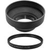 58MM UV Filter + 58mm Rubber Lens Hood f/Canon EF 50mm f/1.4 USM, Canon 75-300mm (III or USM) 55-250mm (is+is-STM) 18-55mm (is+is-STM) 58 mm Ultraviolet Filter & 58 mm Lens Hood 58mm Rubber Lens Hood view 1