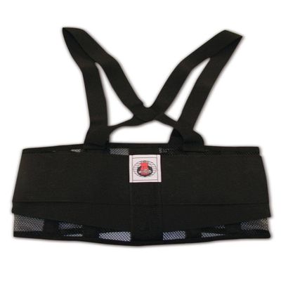 MAGID BS9000 Polyester Elastic Back Support Belt with Double Velcro Closures, Small, Black