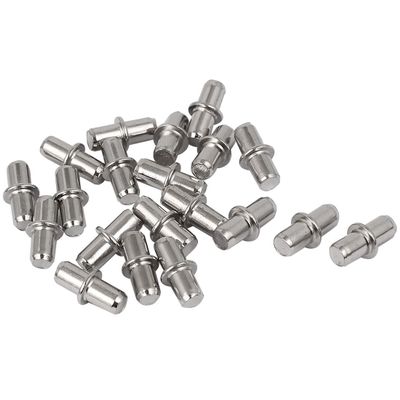 uxcell 5mm Metal Furniture Cupboard Shelf Pins Pegs Supports Holder 20Pcs