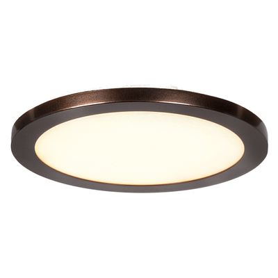 Access Lighting 20812LEDD-BS/ACR Disc Flush Mount, 9.5", Brushed Steel Finish