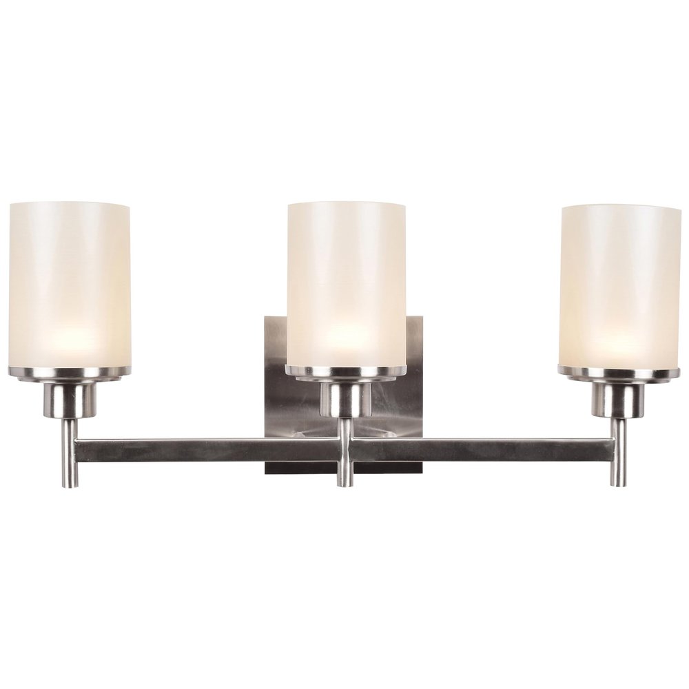 Access Lighting - HI Access 62511LEDD-BS/CSL Contemporary Modern LED Vanity from Perch Collection in Pewter, Nickel, Silver Finish, 3 Light, Brushed Steel