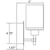 Access Lighting - HI Access 62511LEDD-BS/CSL Contemporary Modern LED Vanity from Perch Collection in Pewter, Nickel, Silver Finish, 3 Light, Brushed Steel view 3