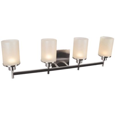 Access Lighting - HI Access 62512LEDD-BS/CSL Contemporary Modern LED Vanity from Perch Collection in Pewter, Nickel, Silver Finish, 4 Light, Brushed Steel