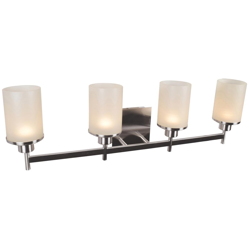Access Lighting - HI Access 62512LEDD-BS/CSL Contemporary Modern LED Vanity from Perch Collection in Pewter, Nickel, Silver Finish, 4 Light, Brushed Steel