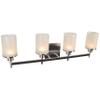Access Lighting - HI Access 62512LEDD-BS/CSL Contemporary Modern LED Vanity from Perch Collection in Pewter, Nickel, Silver Finish, 4 Light, Brushed Steel view 1