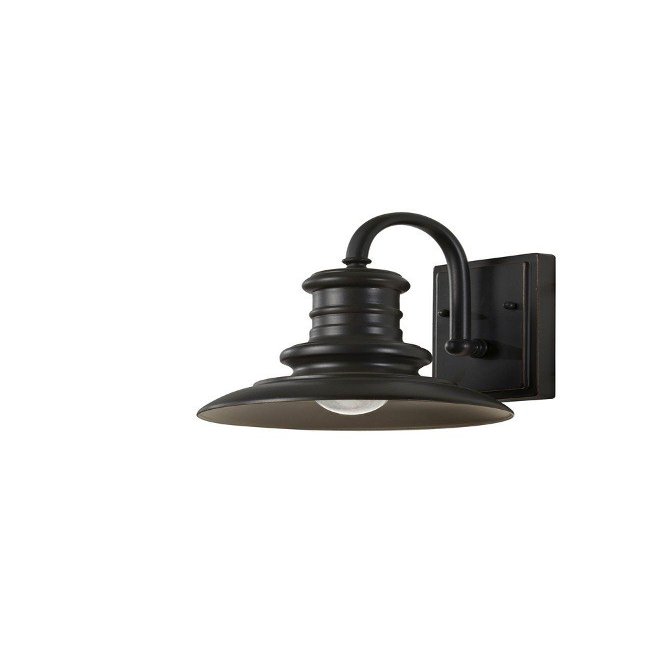 Feiss OL8600TRD-L1 Redding Station Small LED One-Light Outdoor Wall Lantern Oustide Fixture, Tarnished Silver