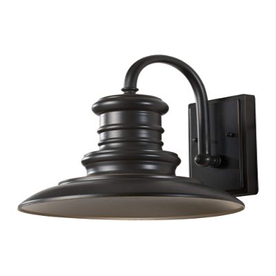 Generation Lighting OL8601RSZ-L1 Redding Station LED Outdoor Patio Lighting Wall Lantern, Bronze, 1-Light (12 Inch W x 13 Inch H), cETL Listed, Safety Rated for Wet Locations