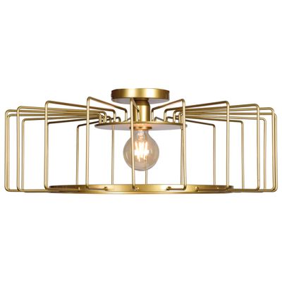 Access 23892LEDDLP-GLD Contemporary Modern LED Flush Mount from Wired Collection in Gold, Champ, Gld Leaf Finish,