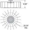 Access 23892LEDDLP-GLD Contemporary Modern LED Flush Mount from Wired Collection in Gold, Champ, Gld Leaf Finish, view 2