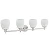 Aspen Creative 62144 Four Metal Bathroom Vanity Wall Light Fixture, 4, Brushed Nickel view 2