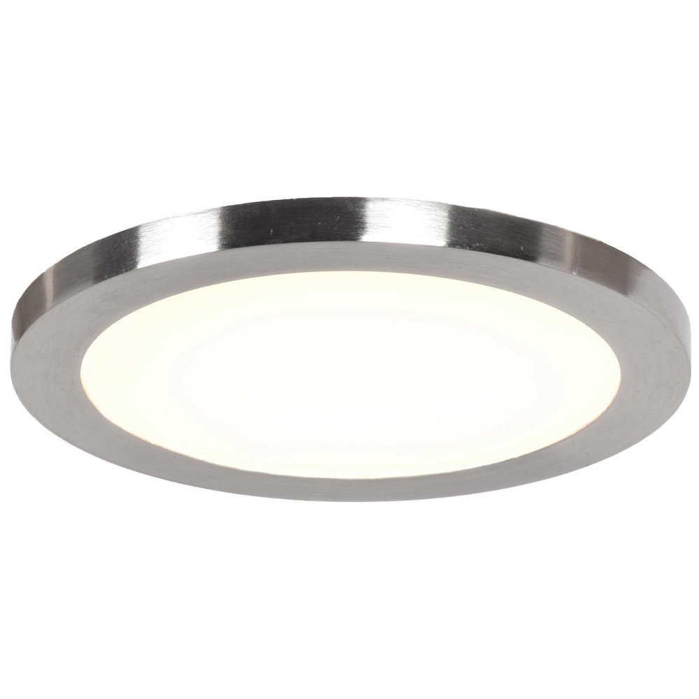 Access Lighting 20810LEDD-BS/ACR Disc Flush Mount, 5.5", Brushed Steel Finish