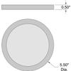 Access Lighting 20810LEDD-BS/ACR Disc Flush Mount, 5.5", Brushed Steel Finish view 3