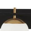 GEORGE KOVACS P1353-618 Alluria Vanity Bath Light, 3-Light, 225 Total Watts, 8.5-in H x 24-in W, Weathered Black with Autumn Gold view 3