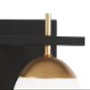 GEORGE KOVACS P1352-618 Alluria Vanity Bath Light, 2-Light, 150 Total Watts, 8.5-in H x 15-in W, Weathered Black with Autumn Gold view 3
