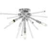 GEORGE KOVACS Spiked 4 Light Flush Mount in Chrome Finish with Clear Glass Bars view 1