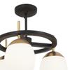 GEORGE KOVACS P1357-618 Alluria Semi-Flush, 3-Light, 225 Total Watts, 12.5-in H x 18-in W, Weathered Black with Autumn Gold view 2