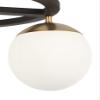 GEORGE KOVACS P1357-618 Alluria Semi-Flush, 3-Light, 225 Total Watts, 12.5-in H x 18-in W, Weathered Black with Autumn Gold view 3