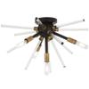 George Kovacs P1799-416 Spiked Flush Mount, 240 Watt Incandescent, Painted Bronze with Natural Brushed Brass view 1