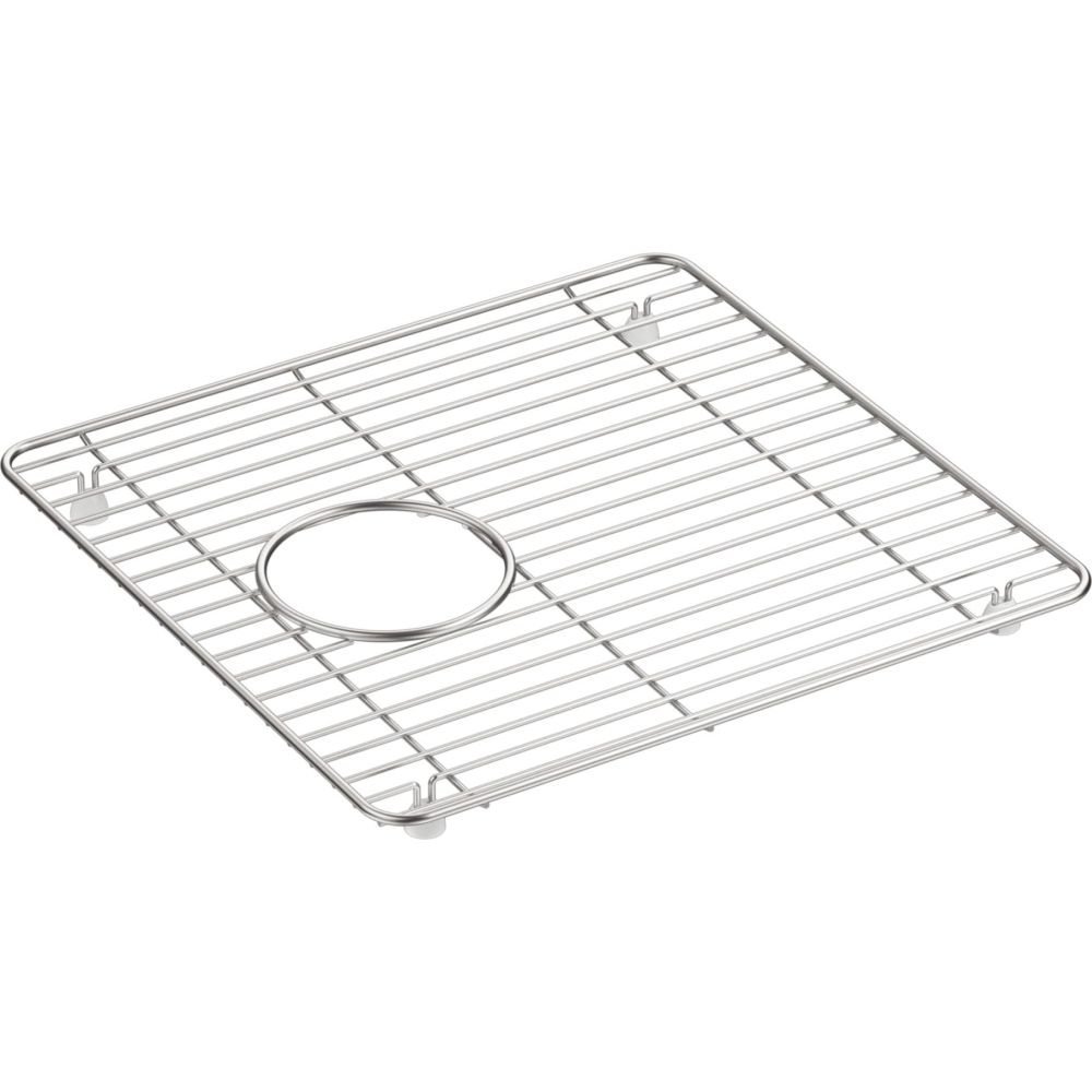 KOHLER K-5656-ST Cairn Stainless Steel Sink Rack for K-8199, 13-3/4" x 14", Stainless Steel
