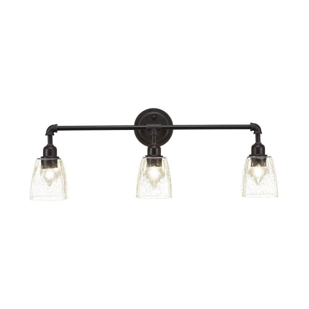Toltec Lighting 183-DG-461 Vintage 3 Light Bath Bar with 4.5" Bubble Glass