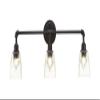 Toltec Lighting 183-DG-461 Vintage 3 Light Bath Bar with 4.5" Bubble Glass view 2