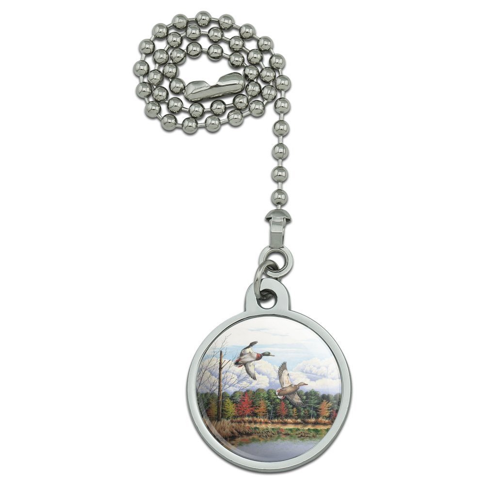 GRAPHICS & MORE Mallard Ducks Flying Hunting Ceiling Fan and Light Pull Chain